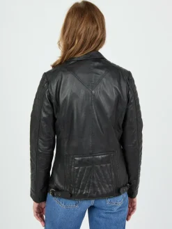 JCC Jacken & Westen<Damen Lederjacke schwarz uni