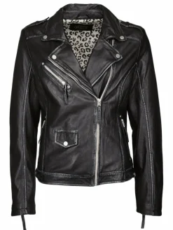 JCC Jacken & Westen<Damen Lederjacke schwarz uni