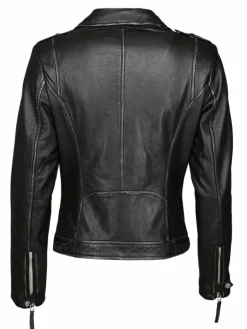 JCC Jacken & Westen<Damen Lederjacke schwarz uni