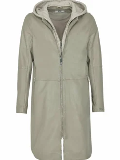 Maze Jacken & Westen<Damen Ledermantel grau uni