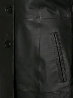 JCC Jacken & Westen<Damen Ledermantel schwarz uni