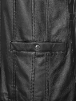 JCC Jacken & Westen<Damen Lederweste schwarz uni