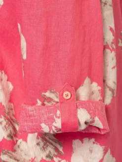 Franco Callegari Blusen<Damen Leinenbluse pink beige gemustert