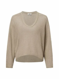 Drykorn Pullover & Strickjacken<Damen Lochstrick-Pullover - Somaija beige uni