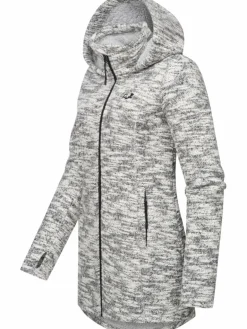 Ragwear Sweatshirts & Sweatjacken<Damen Longstrickjacke - Leysha Melange grau meliert