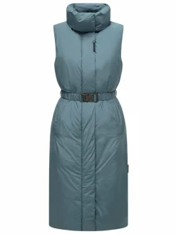 Navahoo Jacken & Westen<Damen Longweste - Abendlied XIV blau uni