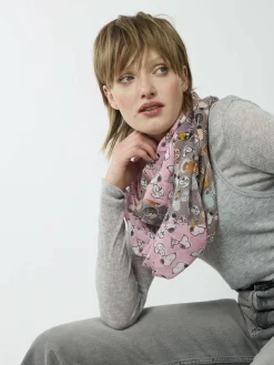 Codello Schals & Tücher<Damen Loop rosa bedruckt