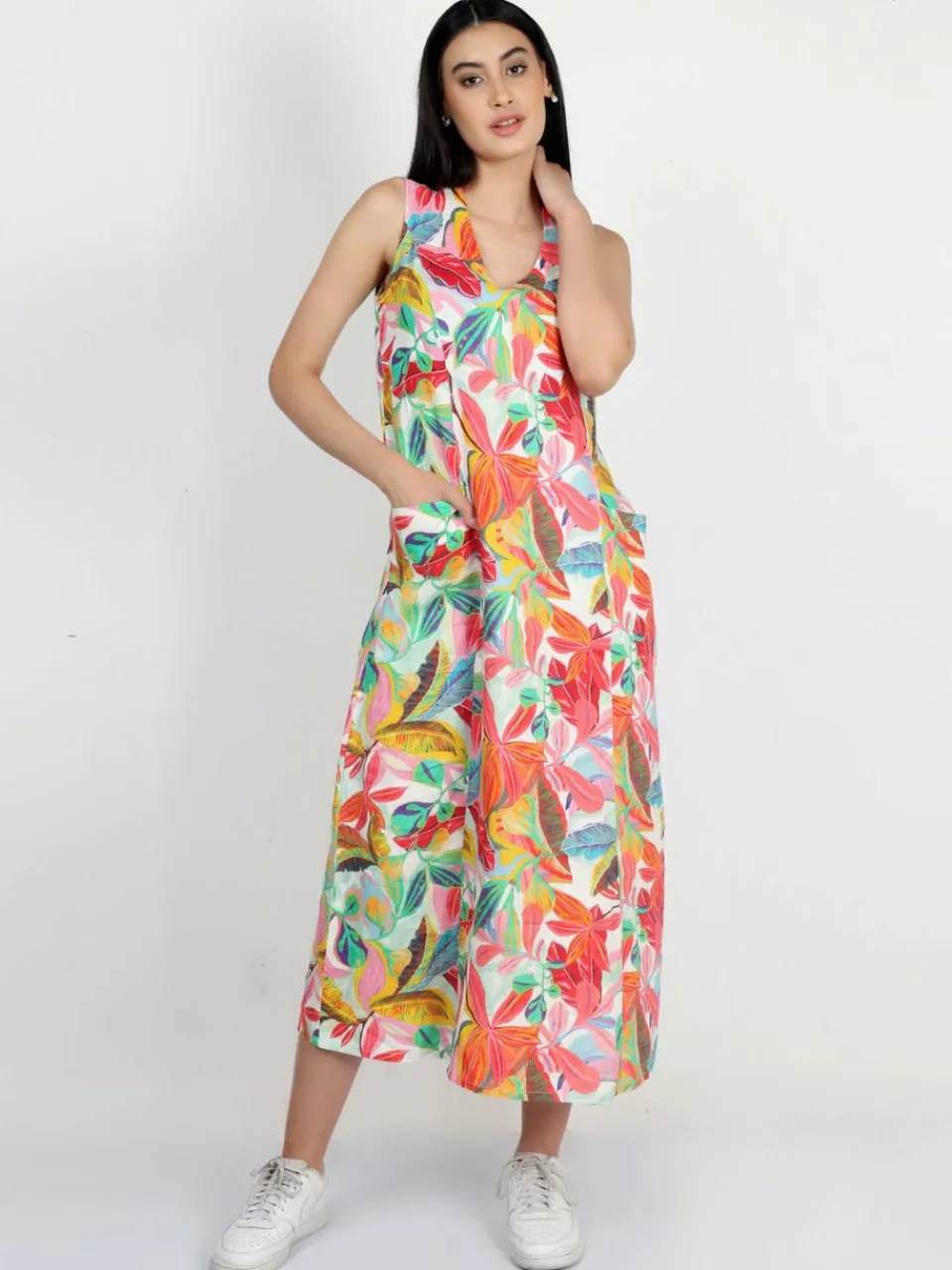 Vicci Germany Kleider<Damen Maxikleid mehrfarbig bedruckt