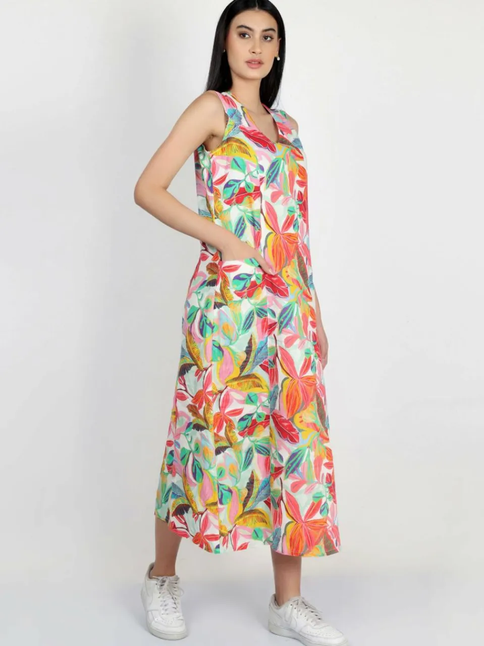 Vicci Germany Kleider<Damen Maxikleid mehrfarbig bedruckt