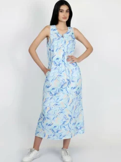 Vicci Germany Kleider<Damen Maxikleid blau bedruckt
