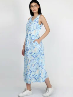 Vicci Germany Kleider<Damen Maxikleid blau bedruckt