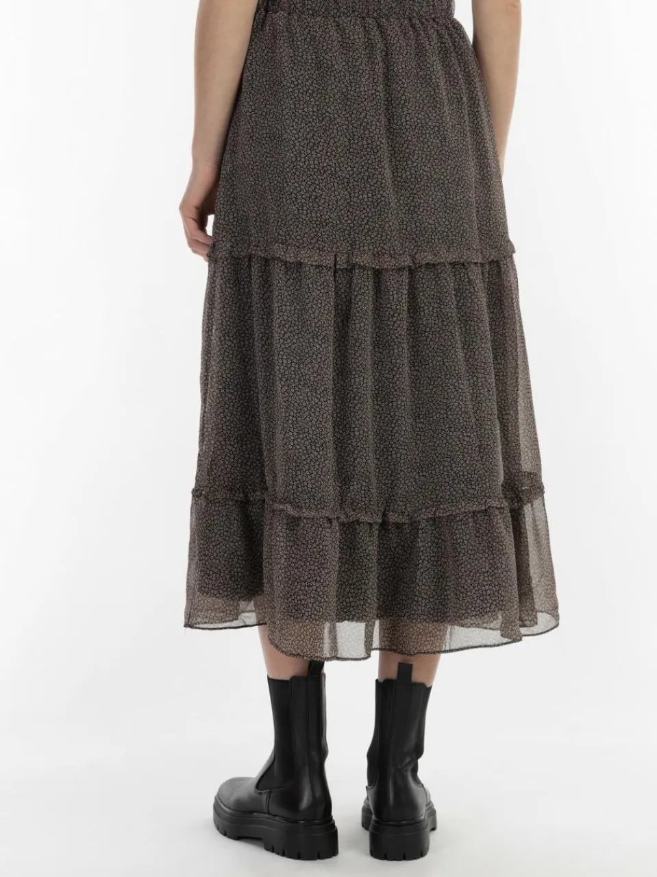 Dreimaster Röcke<Damen Maxirock schwarz gemustert