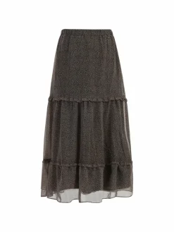 Dreimaster Röcke<Damen Maxirock schwarz gemustert