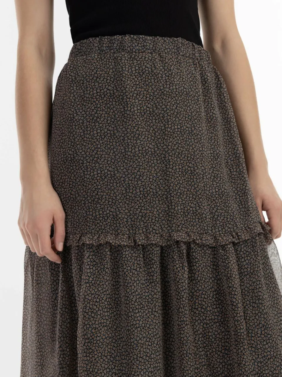 Dreimaster Röcke<Damen Maxirock schwarz gemustert