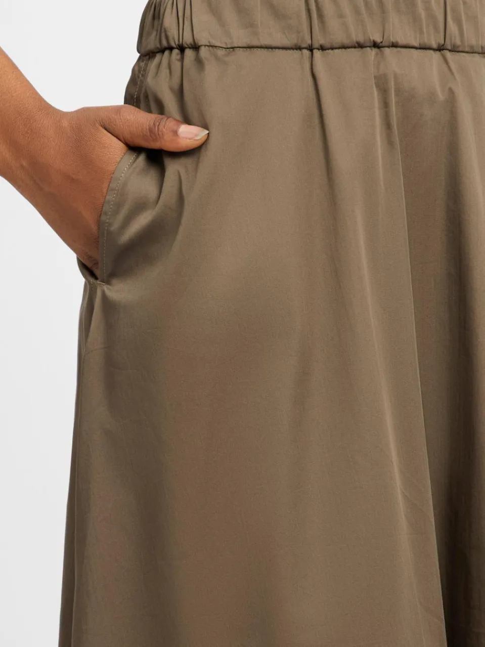 comma Röcke<Damen Maxirock khaki uni