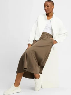 comma Röcke<Damen Maxirock khaki uni