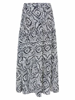 Damen IZIA Röcke>Damen Maxirock mit Print