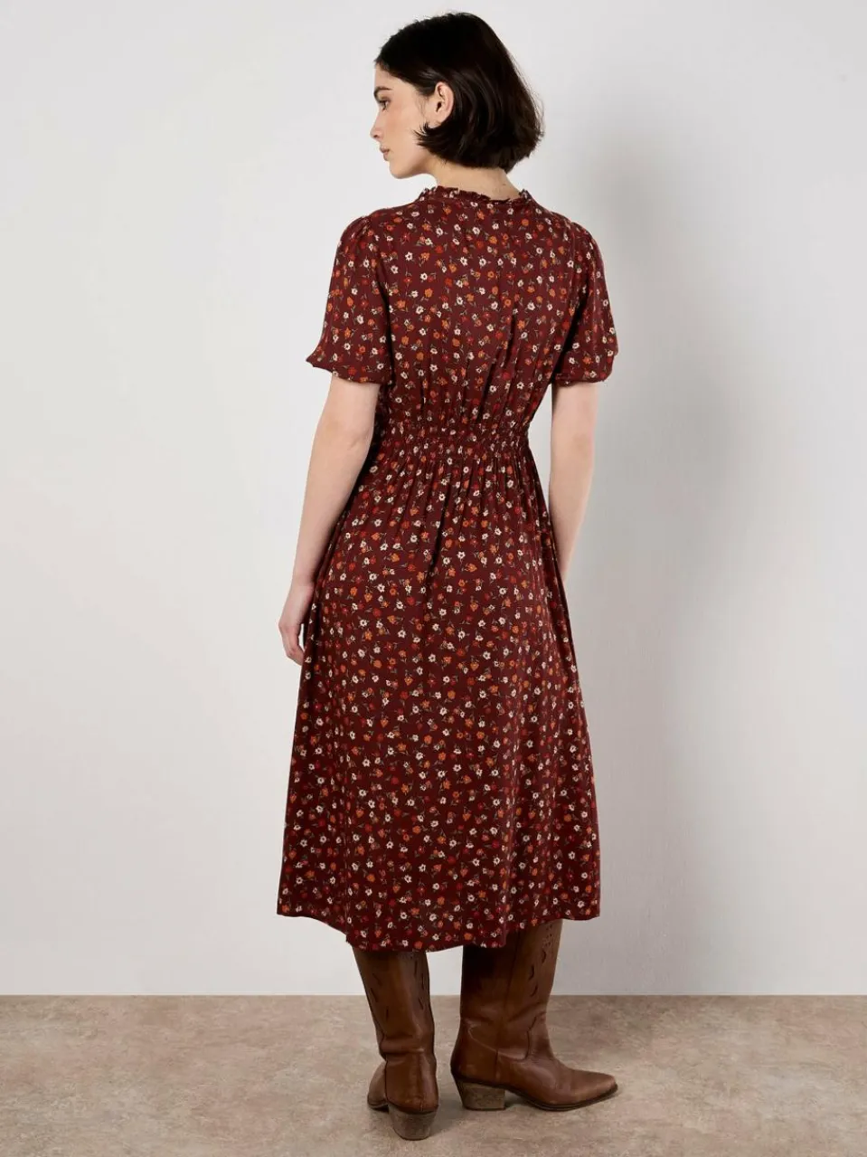 Damen Apricot Kleider>Damen Midikleid