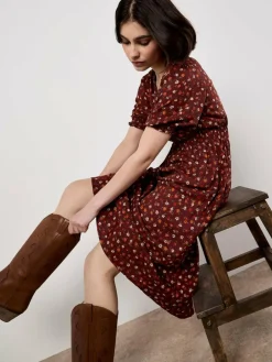 Damen Apricot Kleider><noscript><img width=