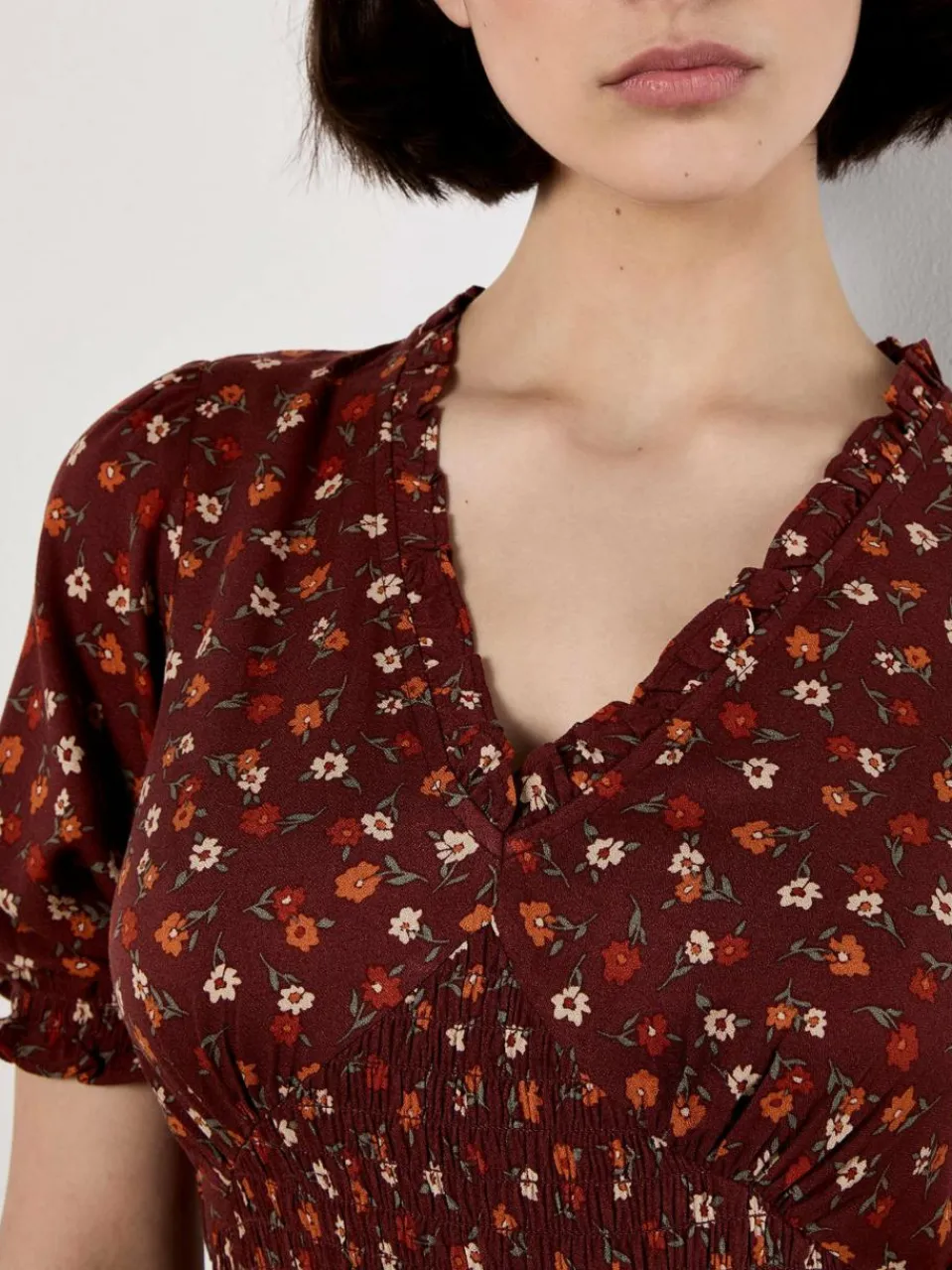 Damen Apricot Kleider>Damen Midikleid