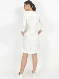 Vicci Germany Kleider<Damen Midikleid ecru gestreift