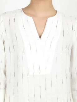 Vicci Germany Kleider<Damen Midikleid ecru gestreift