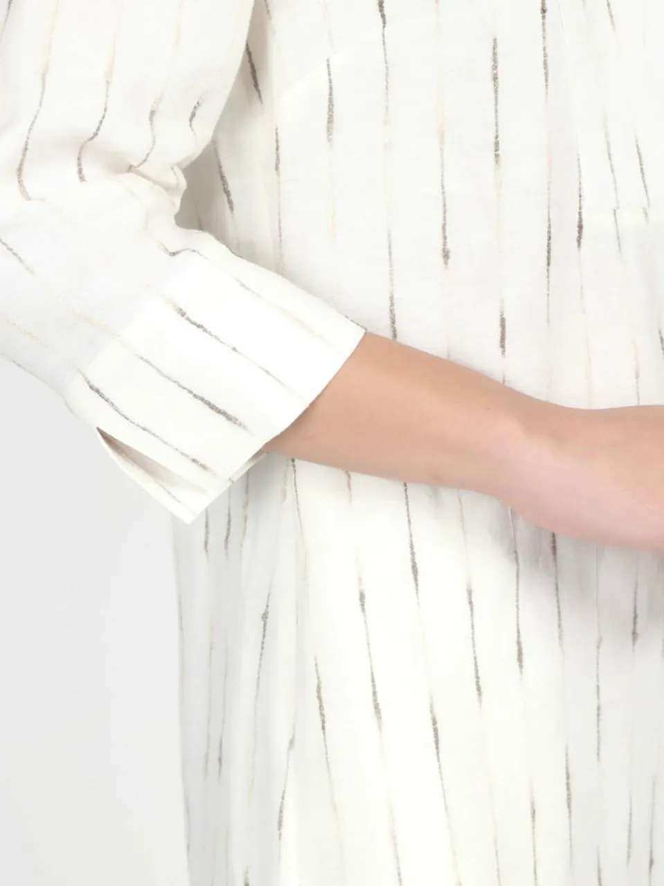 Vicci Germany Kleider<Damen Midikleid ecru gestreift