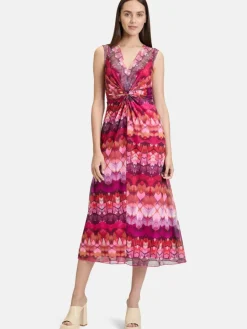 Cartoon Kleider<Damen Midikleid mehrfarbig gemustert