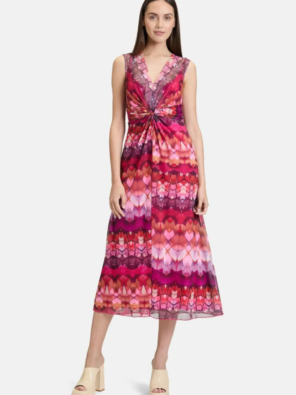 Cartoon Kleider<Damen Midikleid mehrfarbig gemustert