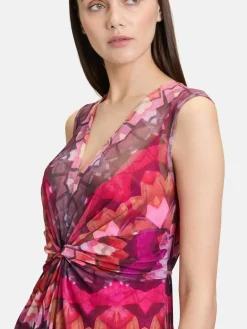 Cartoon Kleider<Damen Midikleid mehrfarbig gemustert