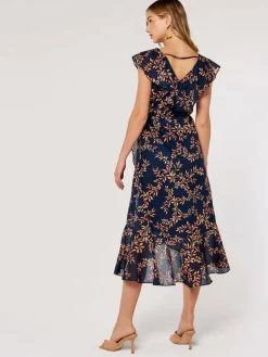 Apricot Kleider<Damen Midikleid marine gemustert