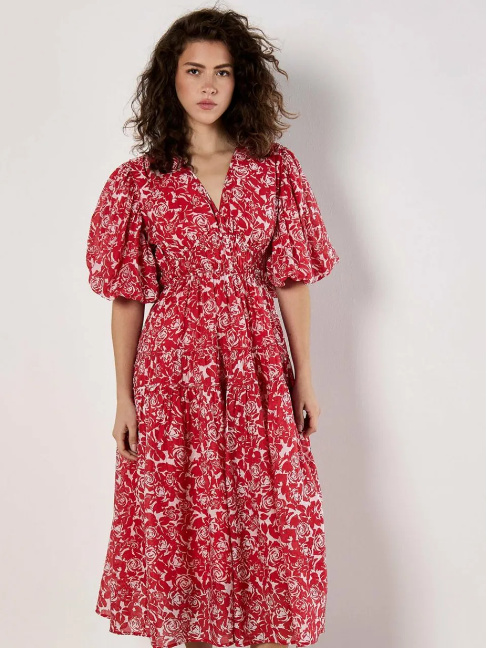 Damen Apricot Kleider>Damen Midikleid