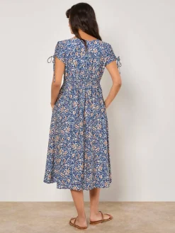 Apricot Kleider<Damen Midikleid blau gemustert