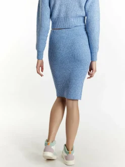 MyMo Röcke<Damen Midirock blau uni