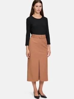 Betty Barclay Röcke<Damen Midirock braun camel uni