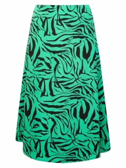 Faina Röcke<Damen Midirock grün gemustert