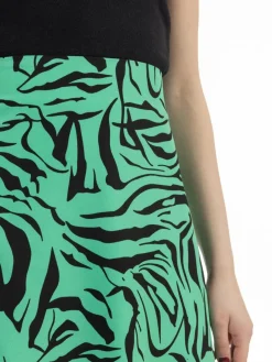 Faina Röcke<Damen Midirock grün gemustert