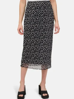 Cartoon Röcke<Damen Midirock mehrfarbig gepunktet