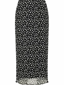 Cartoon Röcke<Damen Midirock mehrfarbig gepunktet