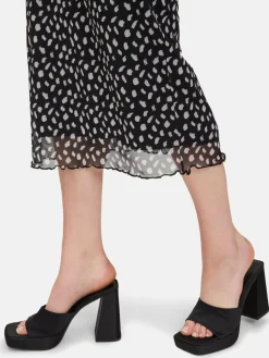 Cartoon Röcke<Damen Midirock mehrfarbig gepunktet