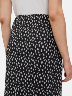 Cartoon Röcke<Damen Midirock mehrfarbig gepunktet