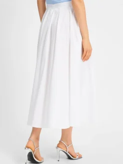 Gant Röcke<Damen Midirock weiß uni