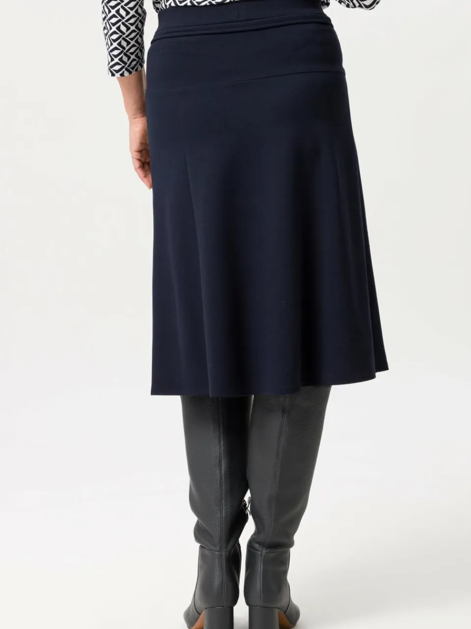 Frank Walder Röcke<Damen Midirock marine blau uni