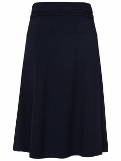 Frank Walder Röcke<Damen Midirock marine blau uni