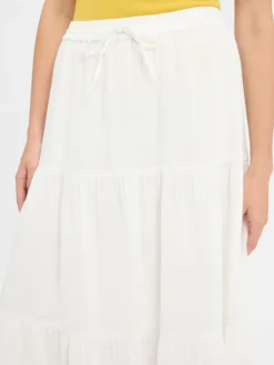 Vila Röcke<Damen Midirock - nia ecru uni