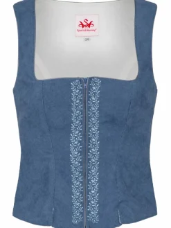 Spieth & Wenksy Blusen<Damen Mieder - Feuer blau bedruckt