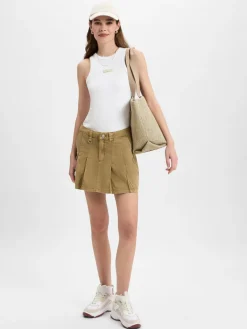 JJXX Röcke<Damen Mini-Faltenrock - JXAlexia khaki uni