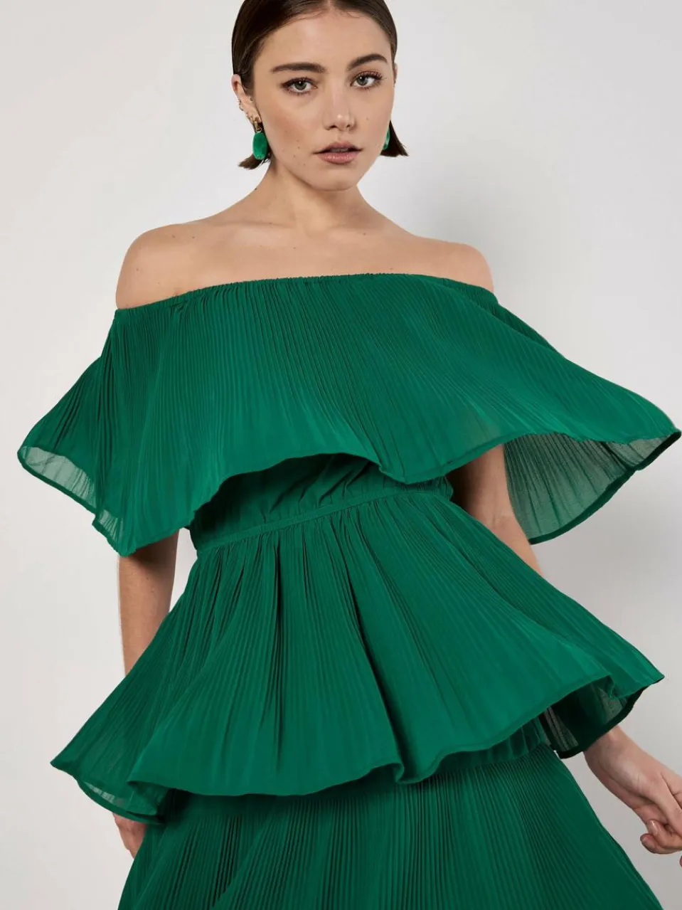 Apricot Kleider<Damen Minikleid grün uni