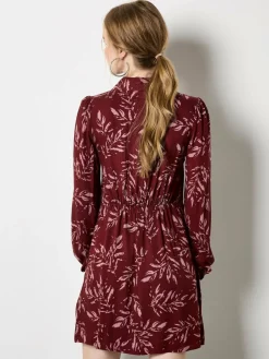 Apricot Kleider<Damen Minikleid rosenholz gemustert