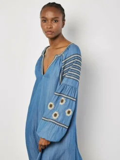 Apricot Kleider<Damen Minikleid blau strukturiert